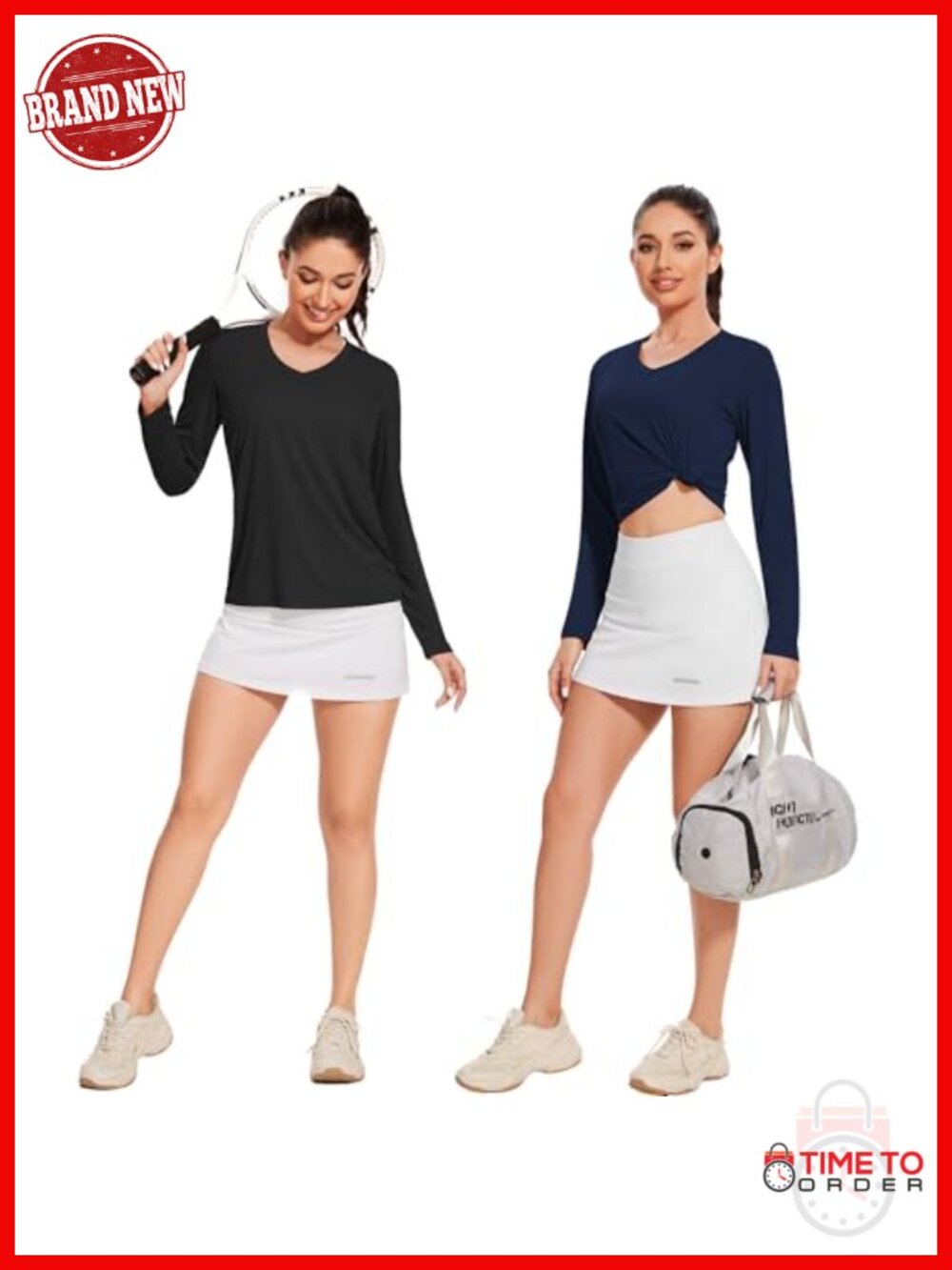 Long Sleeve V Neck Workout Shirts Moisture Wicking Quick Dry Athletic Running - Picture 3 of 5